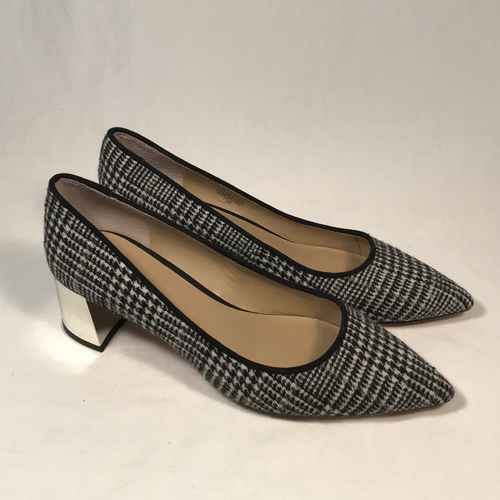 Ann Taylor Houndstooth Heels Women 7.5 M